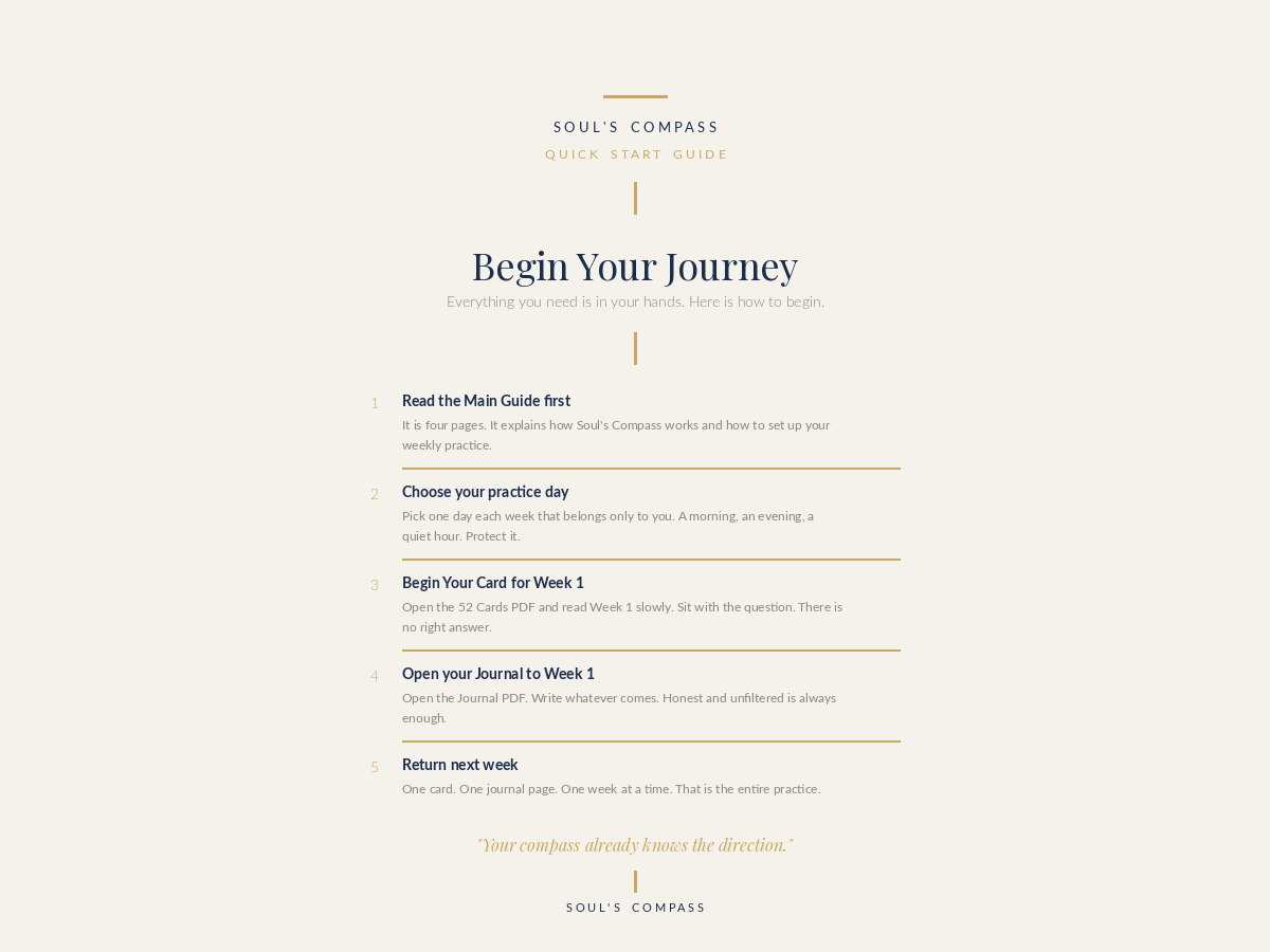 The Soul's Compass main guide